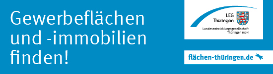 Bild: Gewerbeflächen und -Immobilien finden / Link zur LEG Thüringen